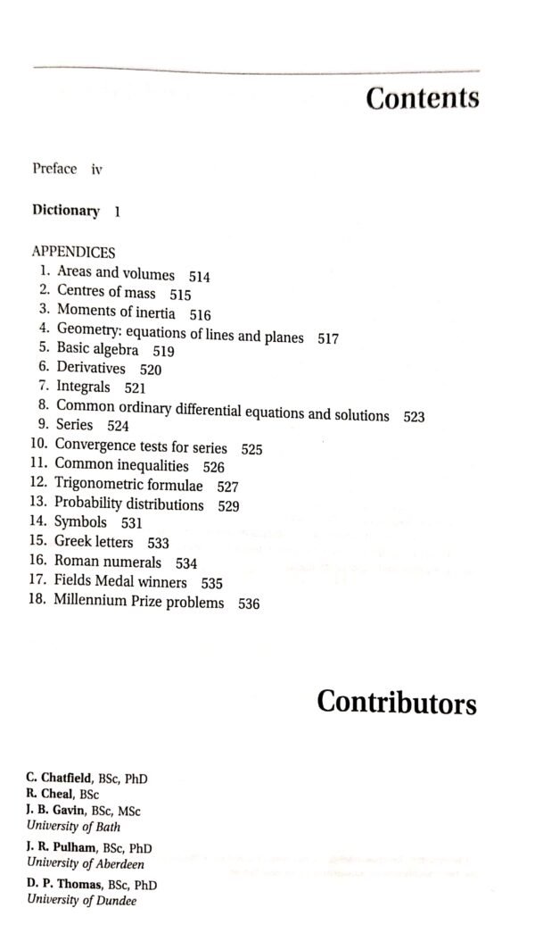 Concise Dictonary Of Mathematics