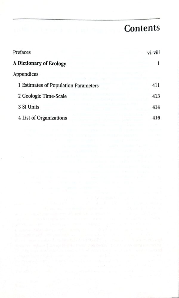Oxford Dictionary of Ecology