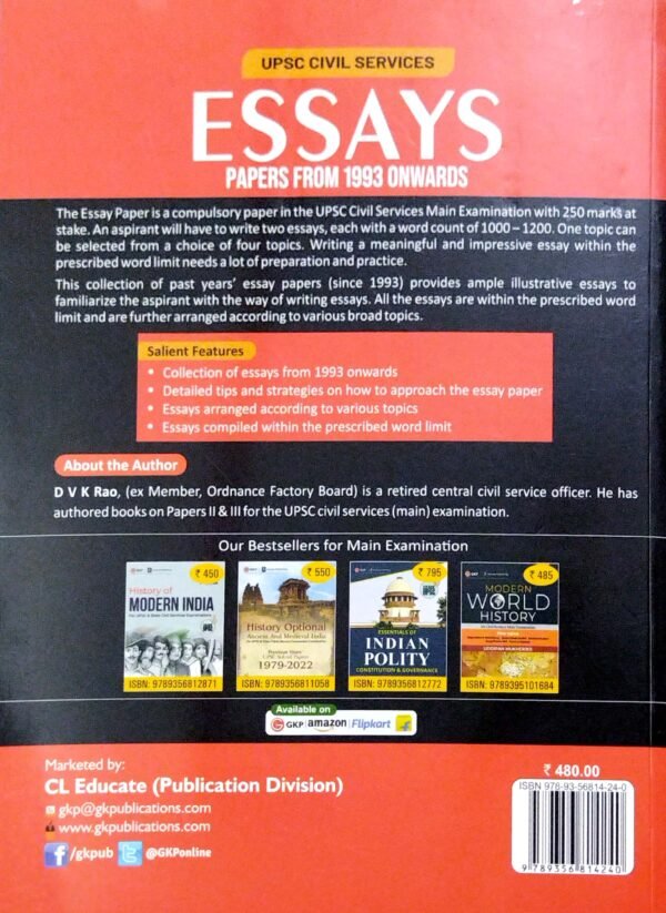 Upsc Civil Services Essays Papers From 1993 Onwards 2ed