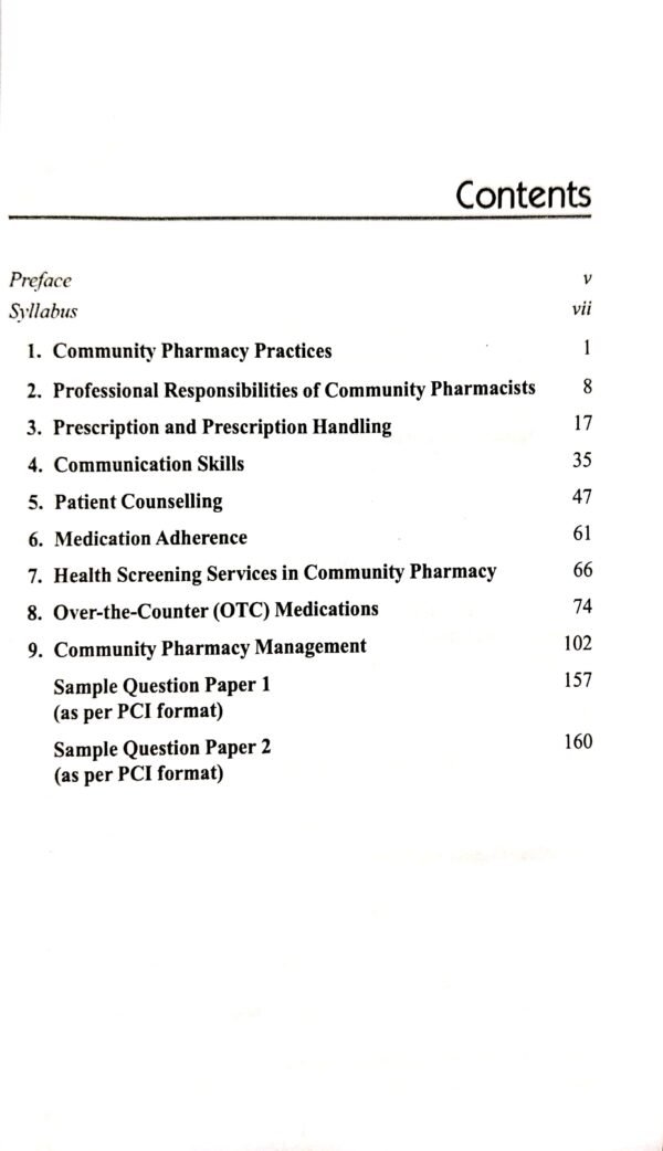 Community Pharmacy And Management For 2nd Yr Diploma In Pharmacy