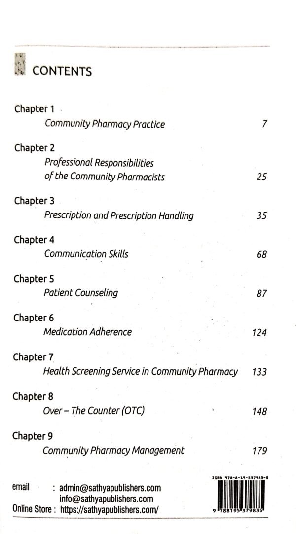 Community Pharmacy & Management ( For 2nd Yr Diploma In Pharmacy)