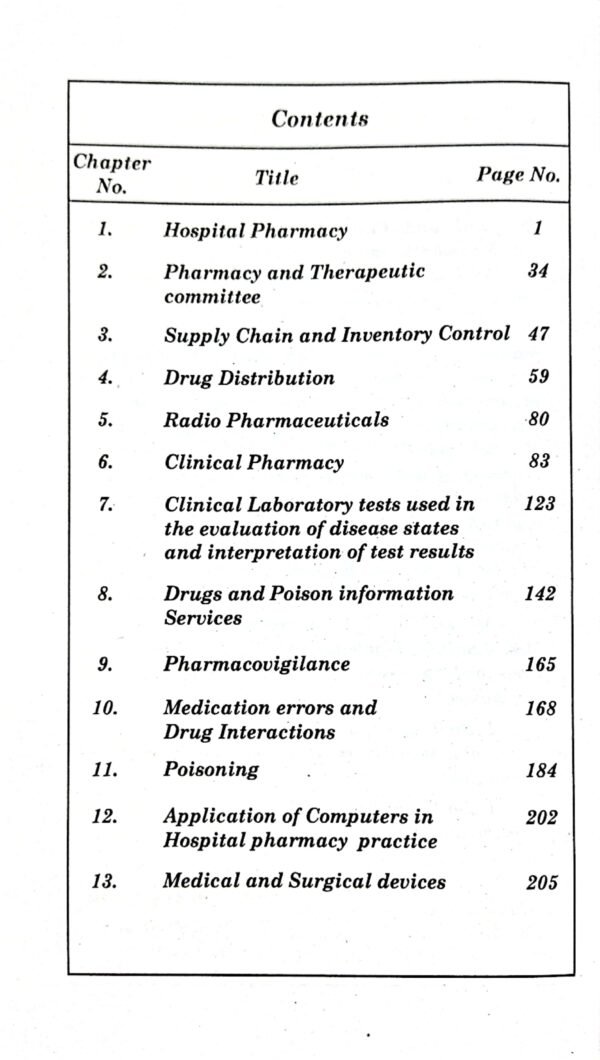 Hospital & Clinical Pharmacy For 2nd Yr Diploma In Pharmacy