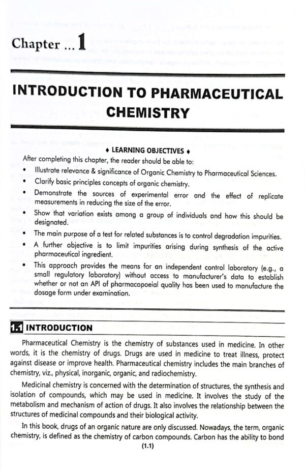 Pharmaceutical Chemistry 1st Yr Diploma In Pharmacy