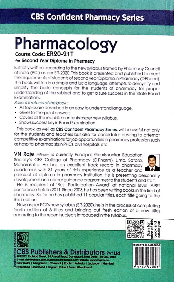 Pharmacology for Second Year Diploma in Pharmacy Course Code ER20-21T