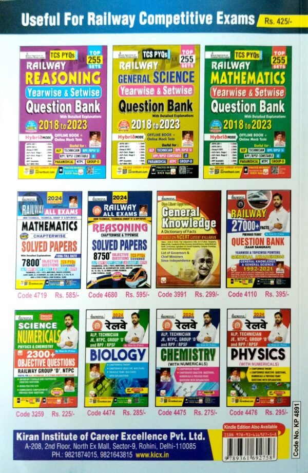 Railway General Awareness 2018 To 2023 Yearwise & Setwise Question Bank