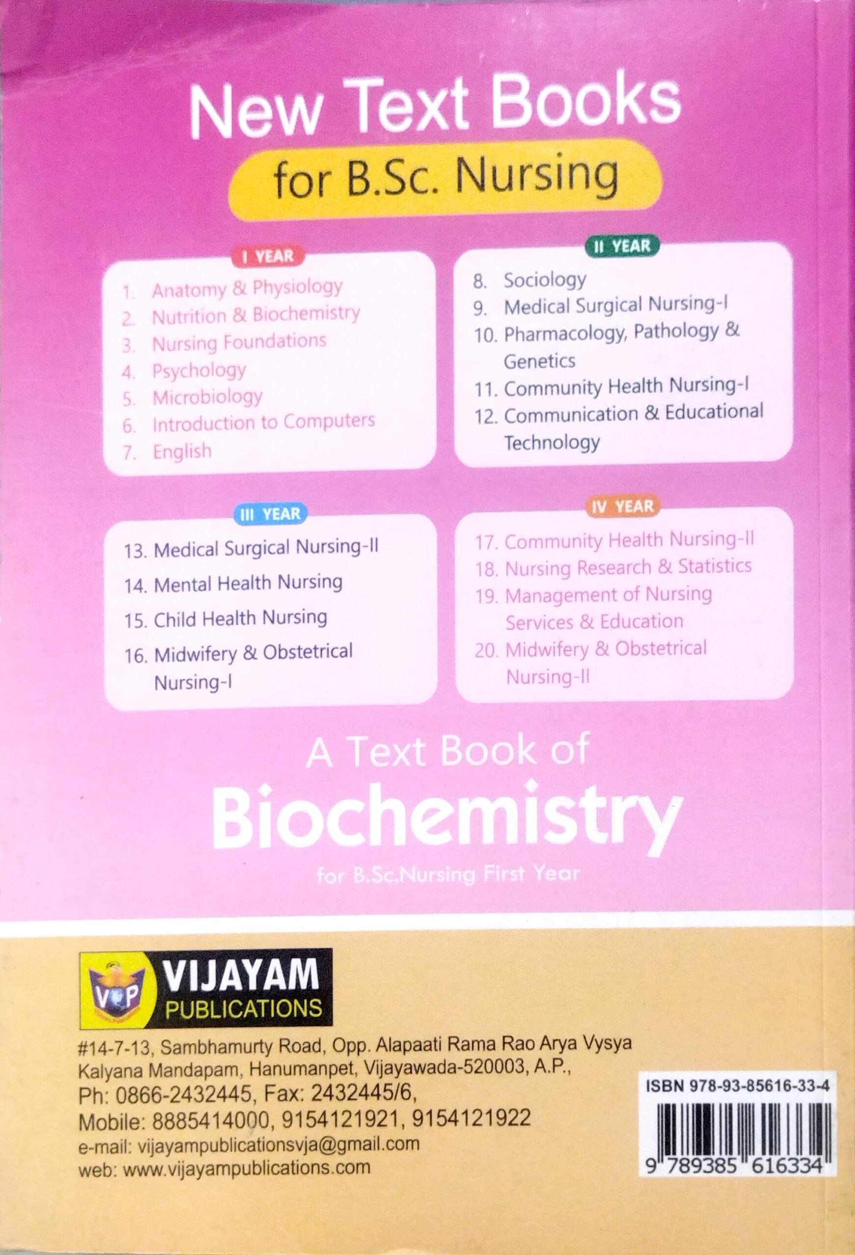 A Text Book Of Biochemistry for B.Sc. Nursing 1st Yr - A.K. Mishra ...