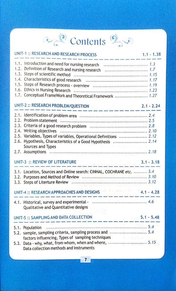 A Text Book Of Nursing Research & Statistics for B.Sc. Nursing 4th Yr