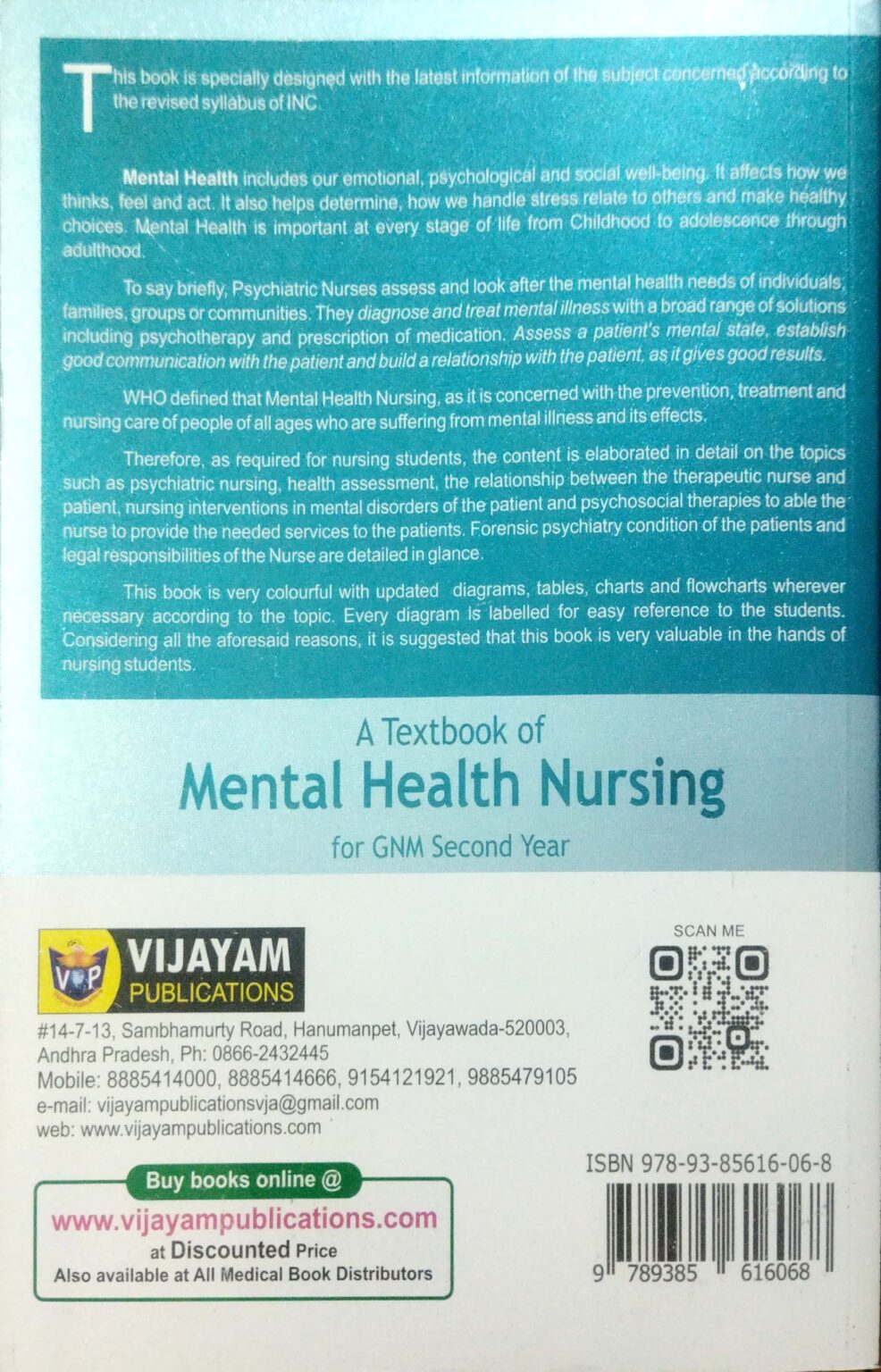 A Text Book of Mental Health Nursing for GNM 2nd Year (Free Booklet ...