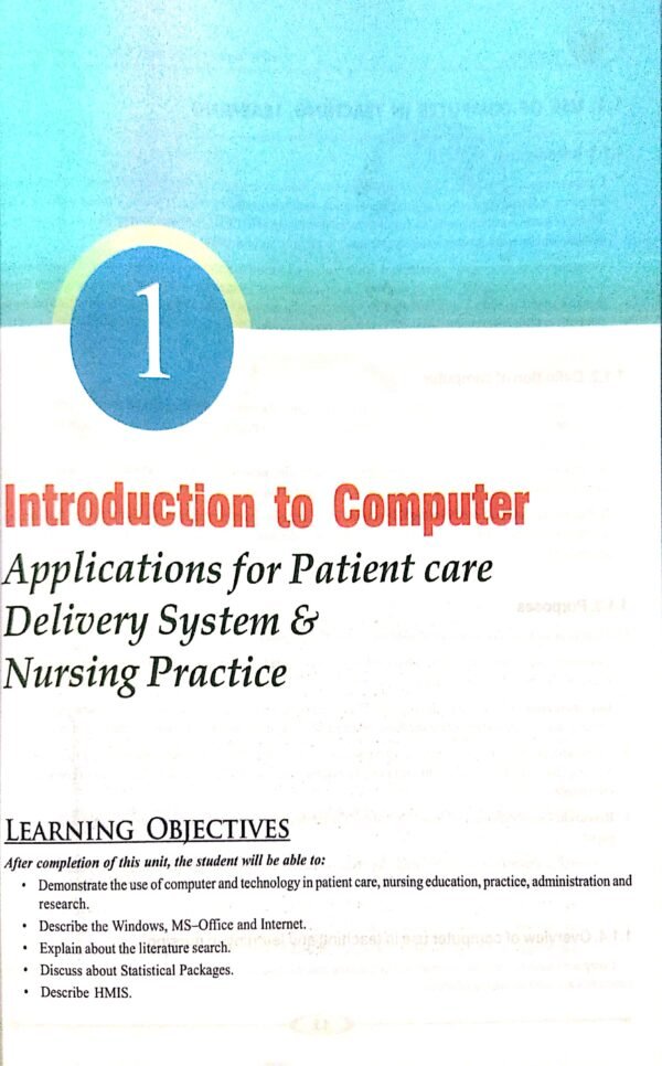 A Textbook Of HealthNursing Informatics & Technology For B.Sc. Nursing 1st Yr Sem-II