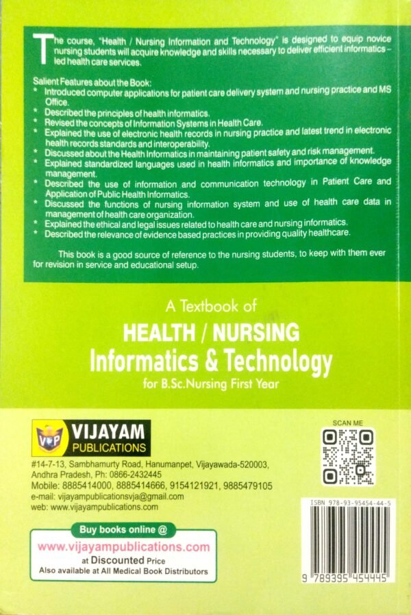A Textbook Of HealthNursing Informatics & Technology For B.Sc. Nursing 1st Yr Sem-II