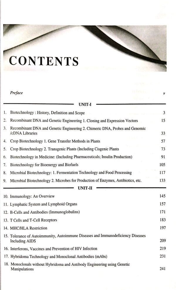 Biotechnology, Immunology, Biotechniques & Biostatistics
