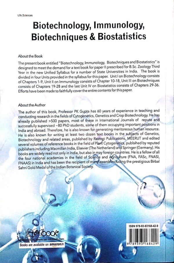 Biotechnology, Immunology, Biotechniques & Biostatistics