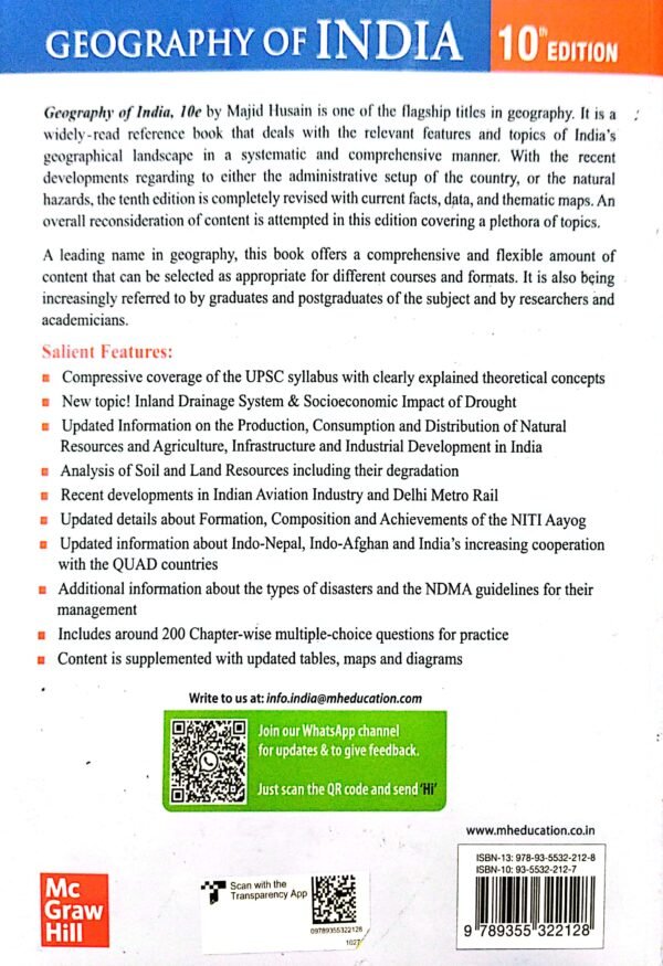 Geography Of India For Civil Services Exam 10ed