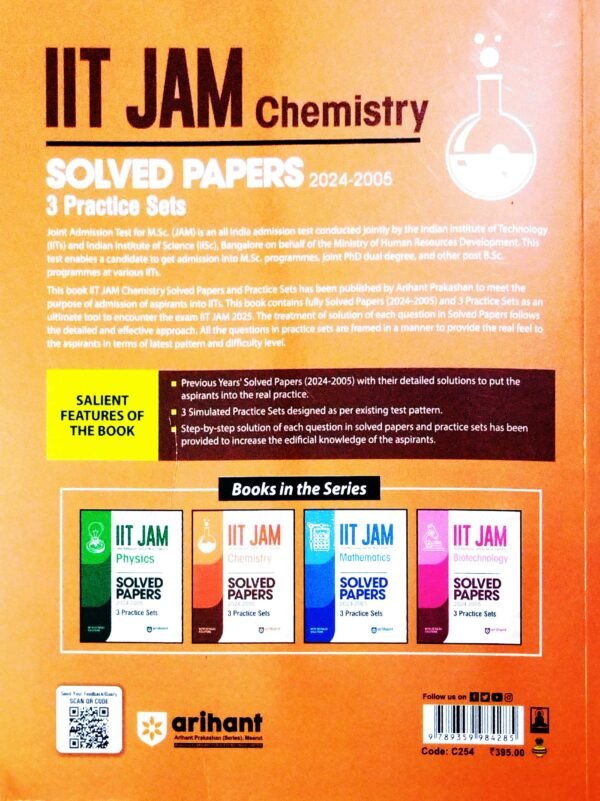 IIT-JAM Chemistry Solved Papers (2024-2005) 3 Practice Sets