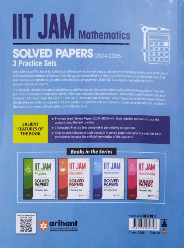 IIT-JAM Mathematics Solved Papers (2024-2005) 3 Practice Sets