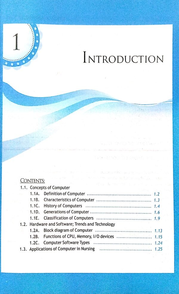Introduction To Computers For 1st Yr B.Sc. Nursing