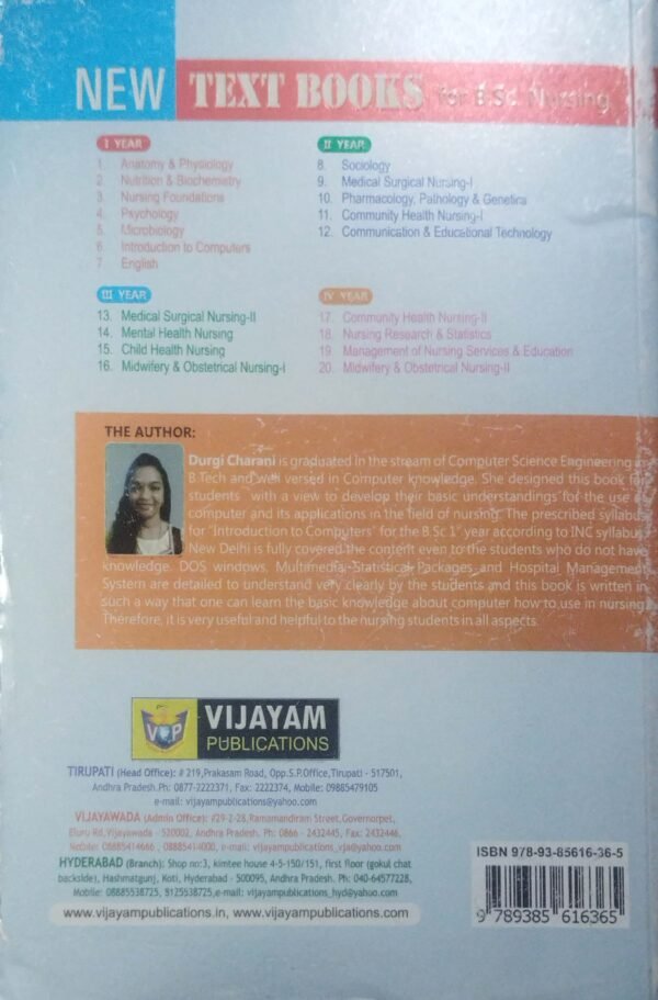 Introduction To Computers For 1st Yr B.Sc. Nursing