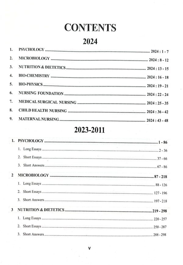 Nursing P.B.B.Sc. Solved Question Papers First Year