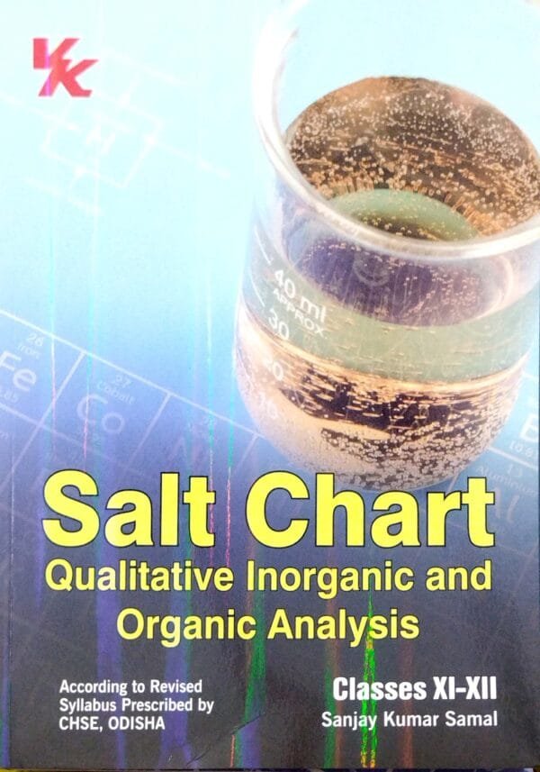 Salt Chart Qualitative Inorganic And Organic Analysis Class-XI-XII Chse Odisha