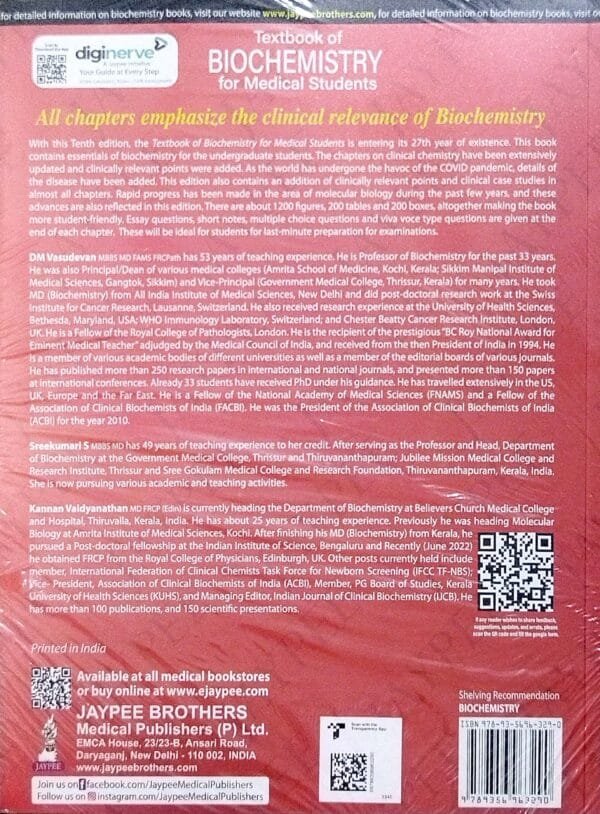 Textbook of Biochemistry for Medical Students,10/ed.