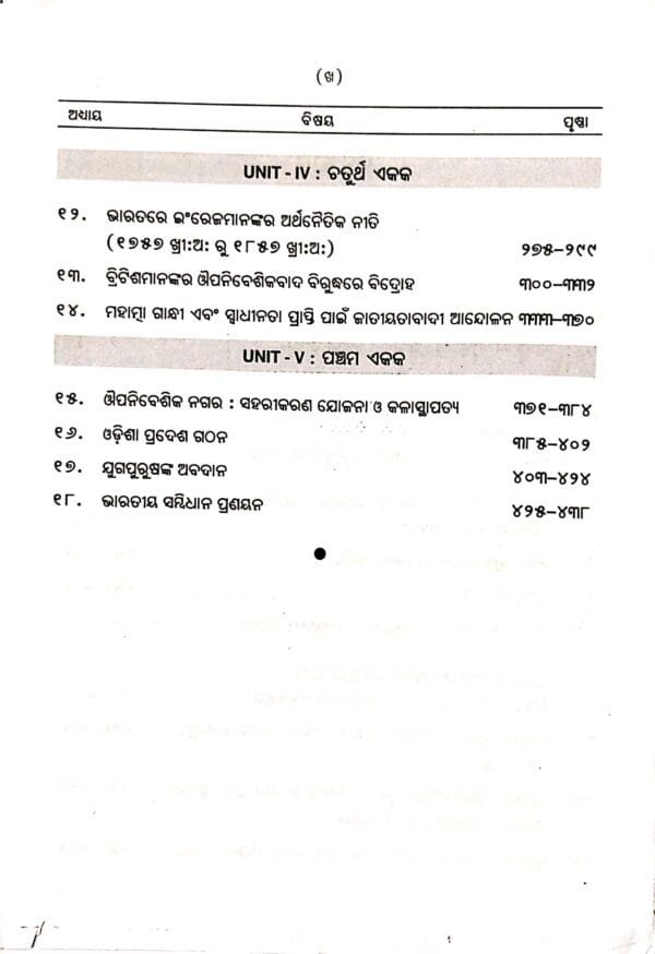 +2 Bharat Itihasa Paper-II Class-XII
