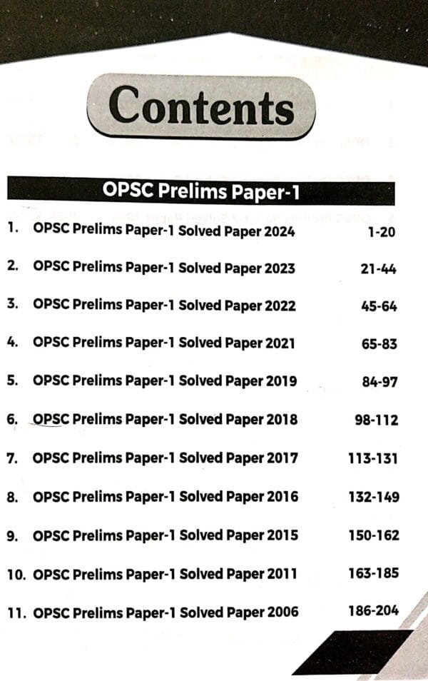 Errorless 11 Year-Wise Opsc-Oas Solved Papers 3ed