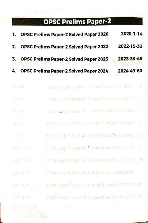 Errorless 11 Year-Wise Opsc-Oas Solved Papers 3ed