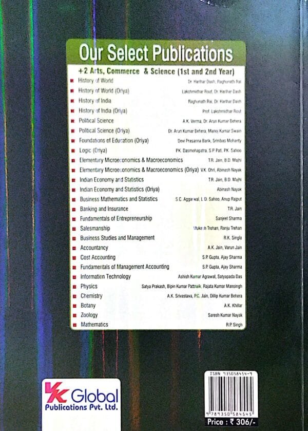 Indian Economy And Statistics +2 Arts-1st Year Odisha Board