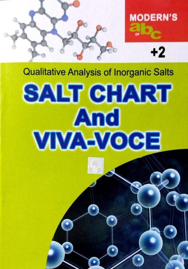 Moderns Abc of +2 Quantitative Analysis of Inorganic Salts Salt Chart and Viva-Voce1 Moderns Abc of +2 Quantitative Analysis of Inorganic Salts Salt Chart and Viva-Voce