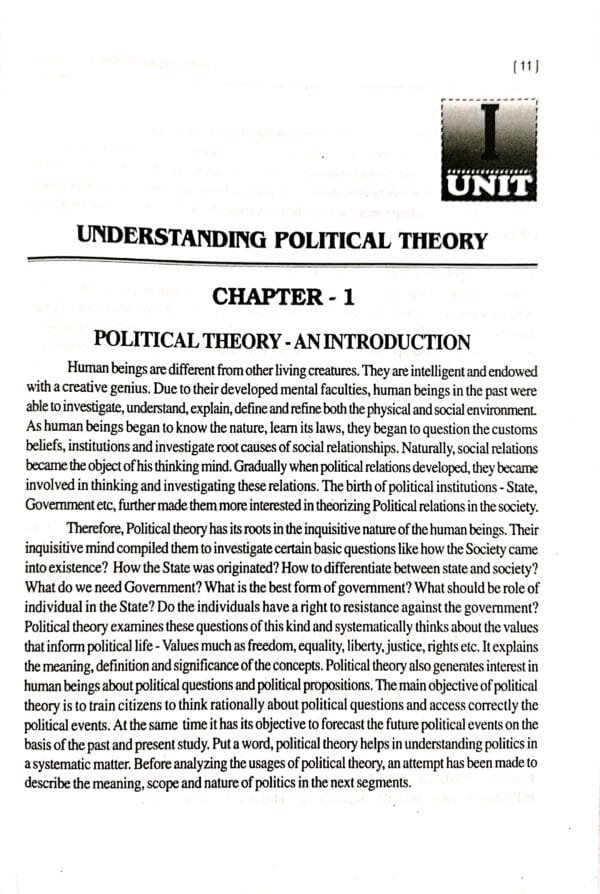 Plus Two Political Science-I
