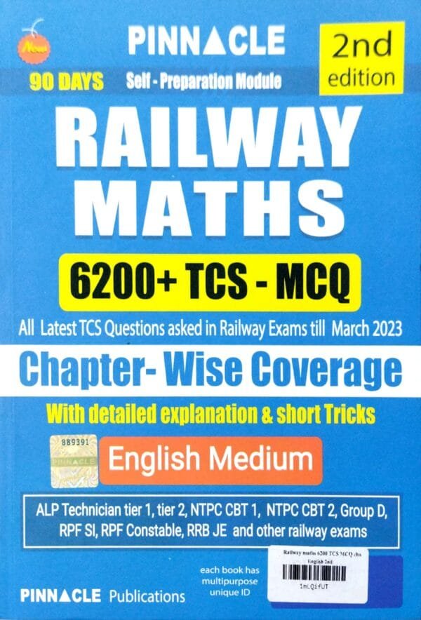Railway Maths 6200+ Tcs Mcq English Medium Chapter-Wise 2ed