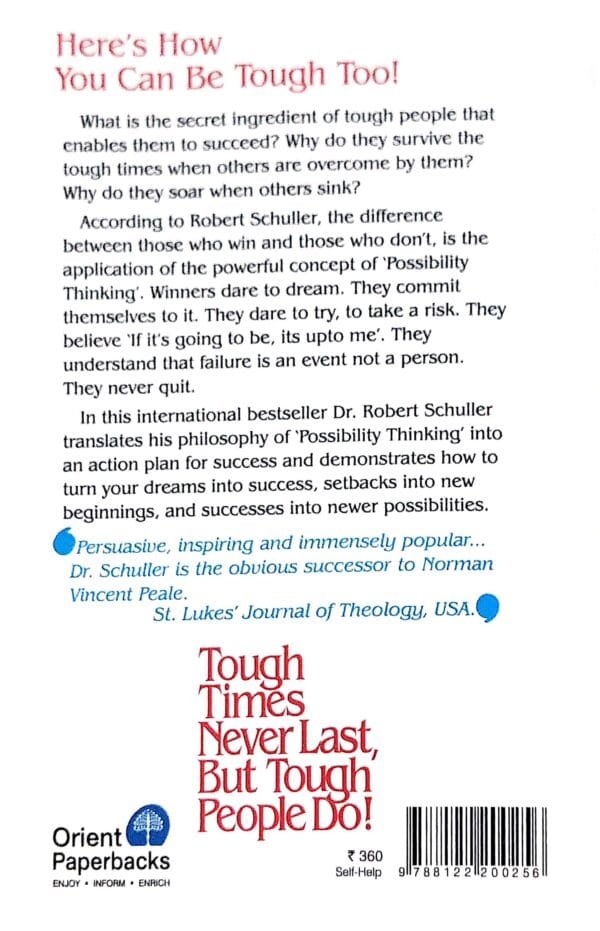 Tough Times Never Last, But Tough People Do!