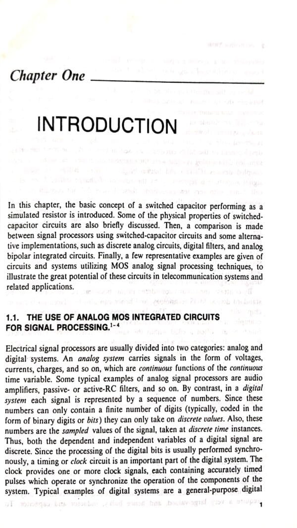 Analog Mos Integrated Circuits for Signal Processing