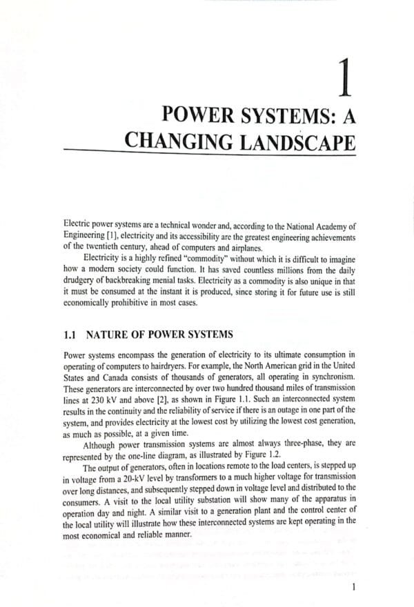 Electric Power Systems-A First Course