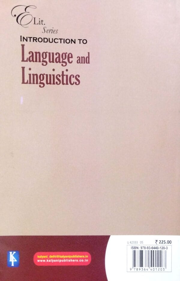 Introduction to Language and Linguistics Nep