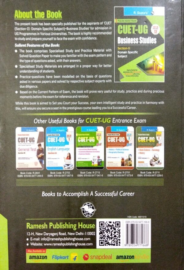 Cuet-Ug Business Studies Section-II Domain Specific Subject Book-123 Cuet-Ug Business Studies Section-II Domain Specific Subject Book-12