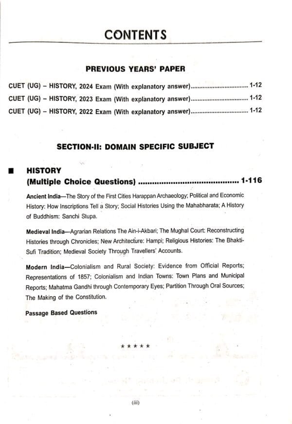 Cuet-Ug History Section-II Domain Specific Subject Book-132 Cuet-Ug History Section-II Domain Specific Subject Book-13