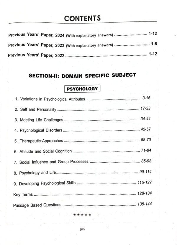 Cuet-Ug Psychology Section-II Domain Specific Subject2 Cuet-Ug Psychology Section-II Domain Specific Subject