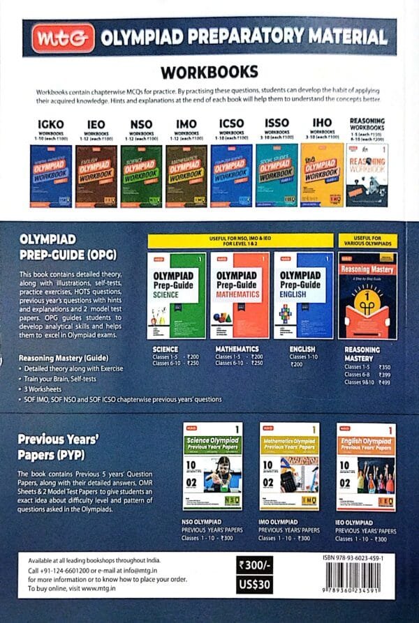 Mtg English Olympiad Previous Years Papers Class-10 Ieo