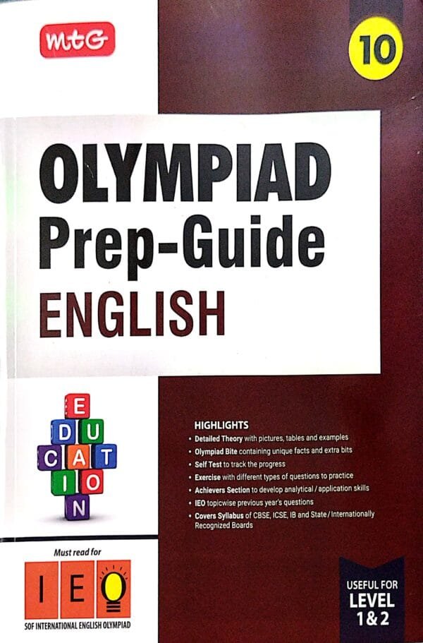Mtg  Olympiad Prep-Guide English Class-10 Level-1 & 2