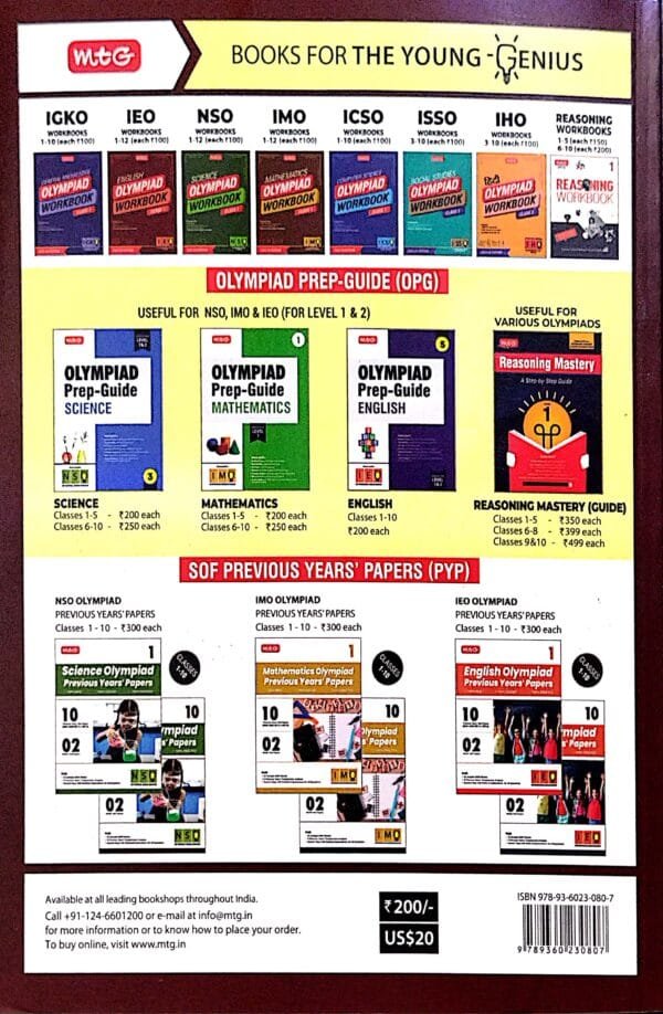 Mtg  Olympiad Prep-Guide English Class-10 Level-1 & 2