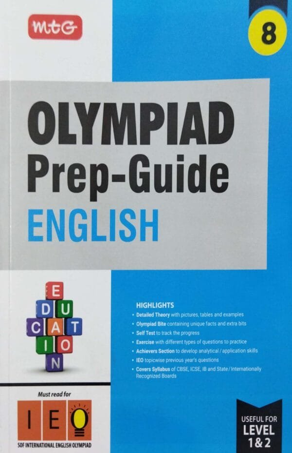 Mtg  Olympiad Prep-Guide English Class-8 Level-1 & 2