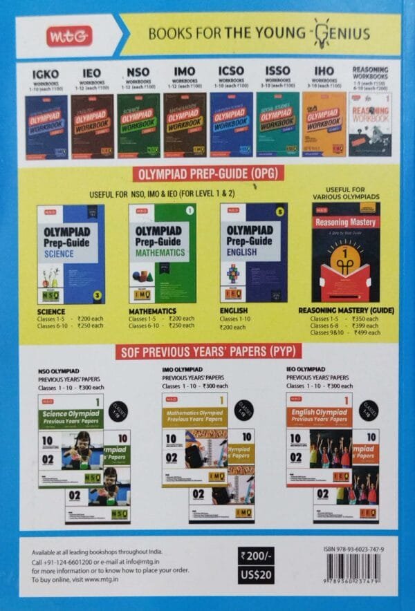 Mtg  Olympiad Prep-Guide English Class-8 Level-1 & 2
