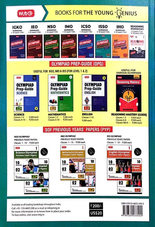 Mtg  Olympiad Prep-Guide English Class-9 Level-1 & 2