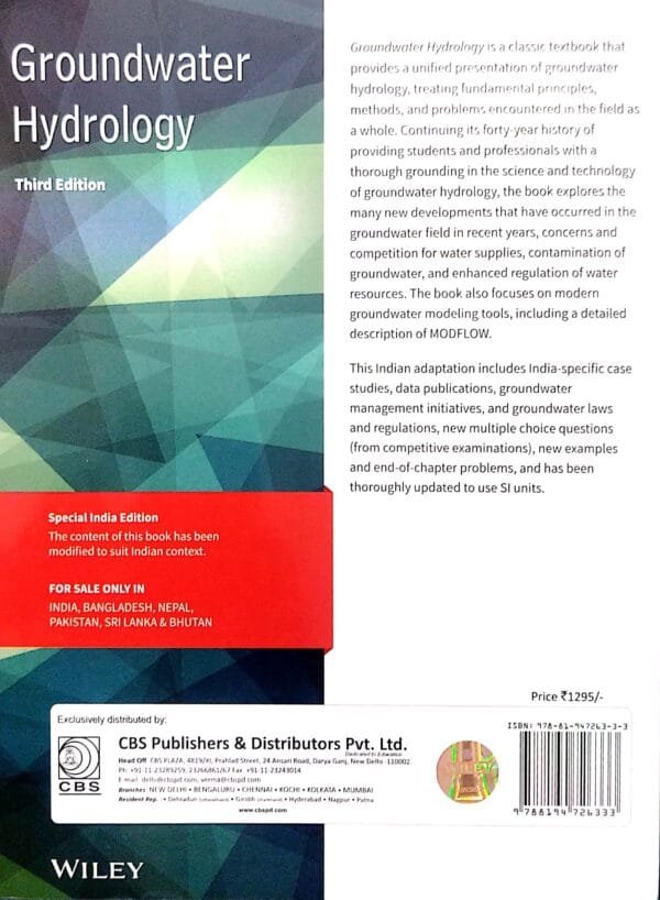 Groundwater Hydrology 3ed