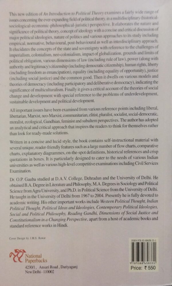 An Introduction To Political Theory 9ed
