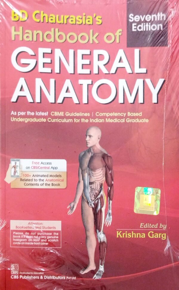 BD Chaurasia's Handbook of General Anatomy,7/ed.