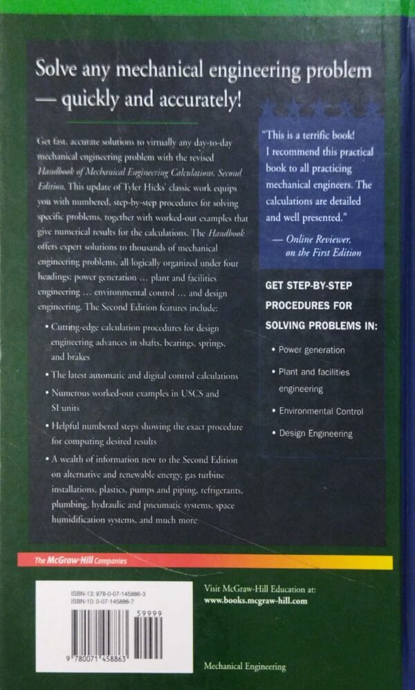 Handbook of Mechanical Engineering Calculations, 2/ed.