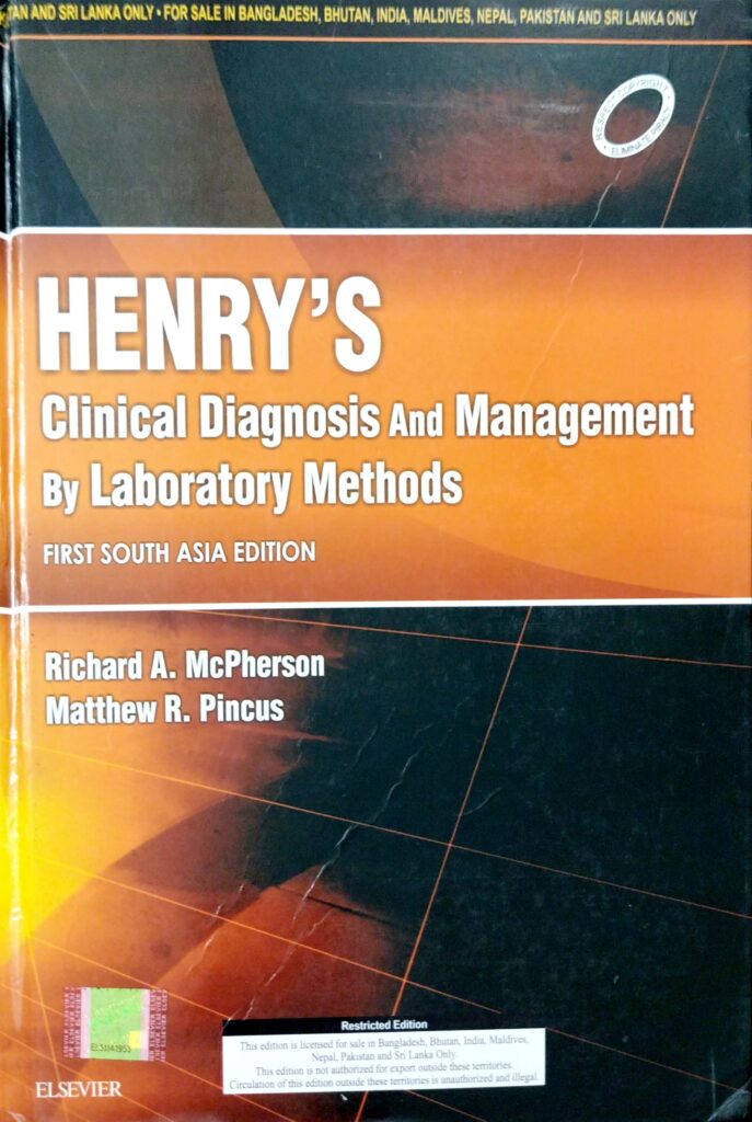 Henrys Clinical Diagnosis And Management By Laboratory Methods - A.K ...