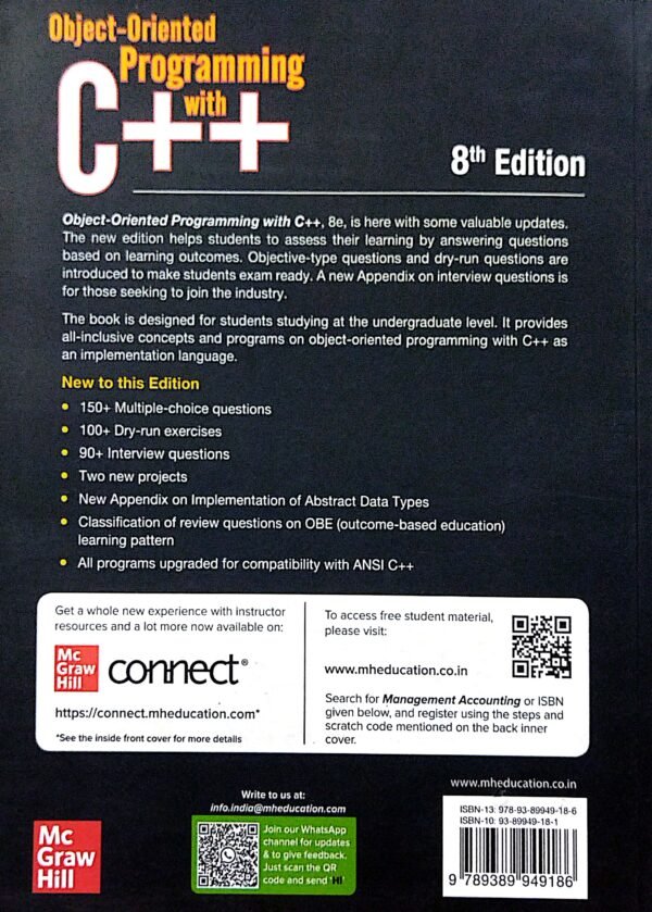 Object Oriented Programming with C++, 8/ed.